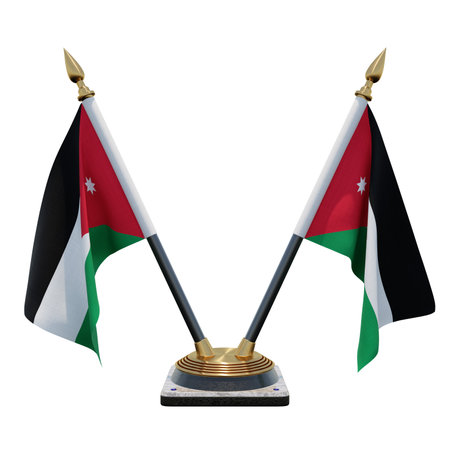 Jordan 3d illustration Double V Desk Flag Standの写真素材