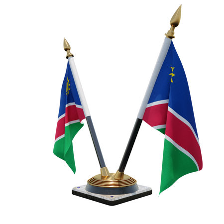 Namibia 3d illustration Double V Desk Flag Standの写真素材