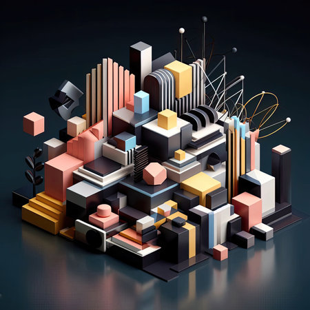 3d abstract city background, vector illustration eps10 graphic designの素材