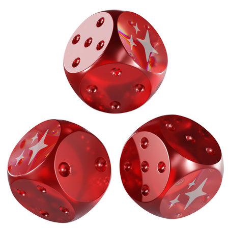 Dice Magic Glass Dice Crypto 3D Iconの写真素材