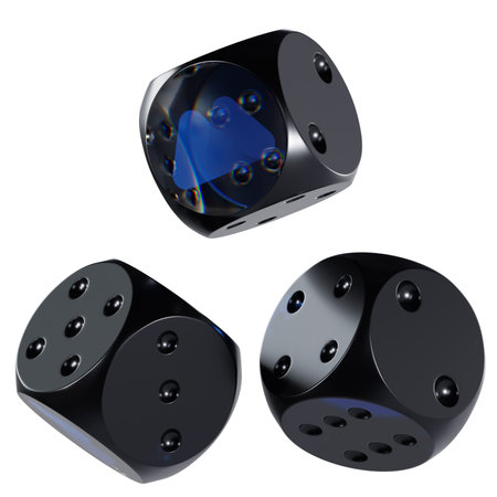 Dice MX TOKEN ,MX Glass Dice Crypto 3D Iconの写真素材