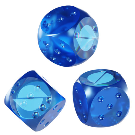 Dice Ontology ,ONT Glass Dice Crypto 3D Iconの写真素材