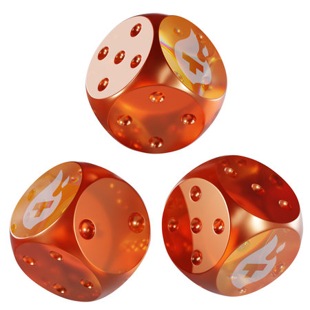 Dice Theta Fuel ,TFUEL Glass Dice Crypto 3D Iconの写真素材