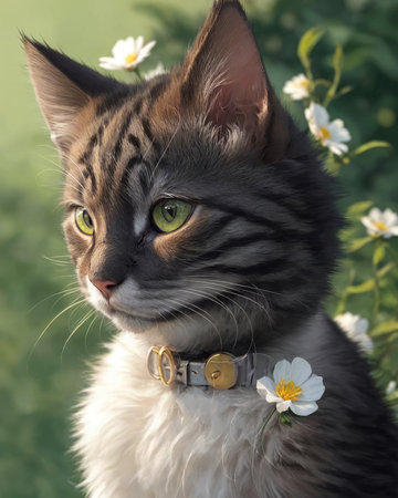 Close up of a catの素材