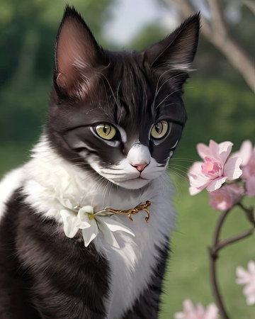 Close up of a catの素材