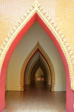 door thai art in temple thailandのeditorial素材
