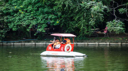 watercycle boat in the lake
