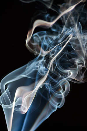Smoke of different colors with studio light