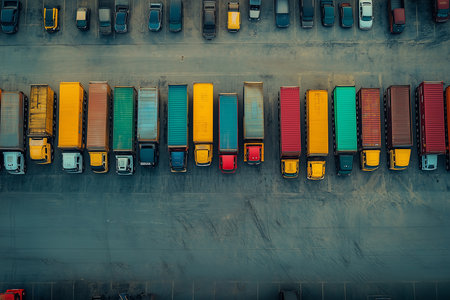 Cargo containers in the port of Bangkok, Thailand. Aerial view.の素材
