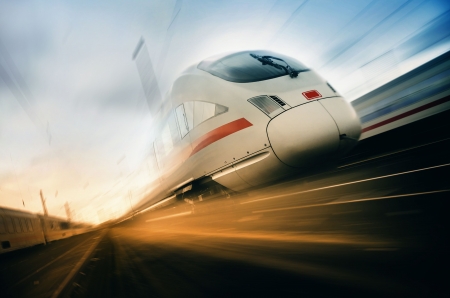 fast moving train