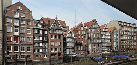 Panoramic View from Old Town in Hamburg, Germanyの写真素材