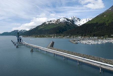 Industrial pipe in Seward, Alaskaの写真素材