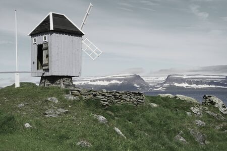 The smallest post office in Europe, Vigur island, Icelandの写真素材