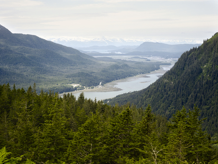 View from Mount Roberts, Juneau, Alaskaの写真素材