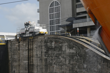 Miraflores Locks at Panama Canal, Panamaの写真素材