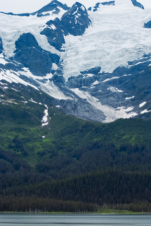 Prince William Sound, College Fjord, Alaskaの写真素材