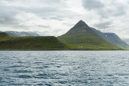 Scenic landscape near Reykjavik in Icelandの写真素材