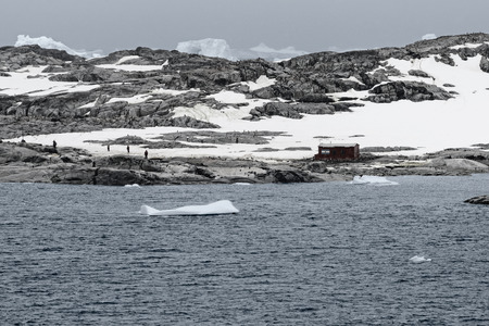 Argentine Antarctic base and scientific research station on Lemaire Channel. January 1, 2013 - Antarctic Peninsulaのeditorial素材
