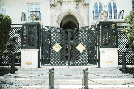 April 6, 2005 - Miami, FL, USA: The entrance to the Versace Art Deco Casa Casuarina aka the Versace House on Ocean Drive in Miami Beach, Floridaのeditorial素材