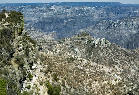 Mountainous landscapes of Copper Canyon, Chihuahua, Mexicoの写真素材