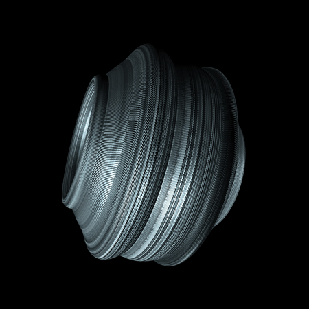 Industrial Machine Shaft isolated On Black Background