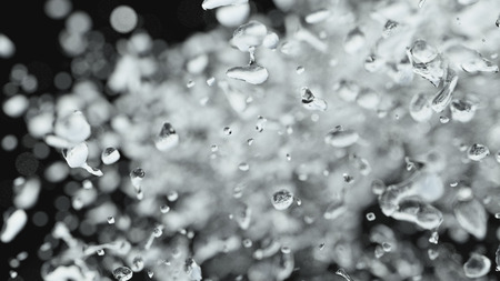 Water Drops Background. Shallow Depth of Filed, 3d renderingの写真素材