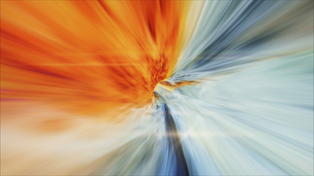 Interstellar, time travel and hyper jump in space. Flying through wormhole tunnel or abstract energy...