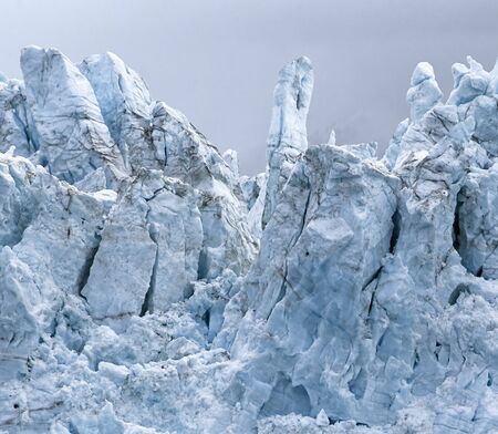View of Margerie Glacier at Glacier Bay National Park, Alaskaの写真素材