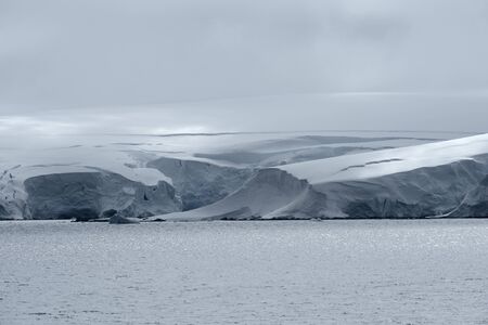 Icy Landscape At Neko Harbor, Andvord Bay, Antarctic Peninsulaの写真素材