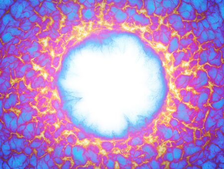 Neuron sending pulsating electric impulses. Concept For Neurological Diseases, Tumors And Brain Surgerの写真素材