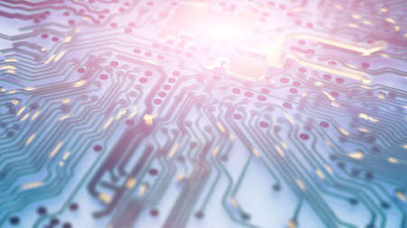 Inside A Futuristic Spaceshipの写真素材