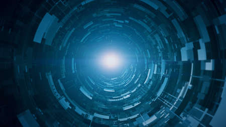 Inside A Futuristic Spaceshipの写真素材