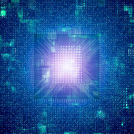 Neon Blue Glowing Decorative Element Isolated