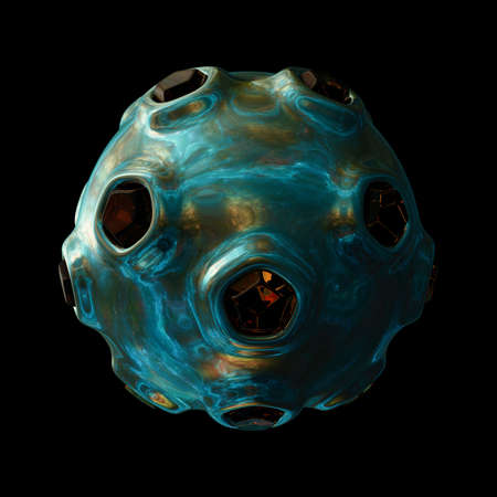 Sci-fi Orb Isolated On Black Background