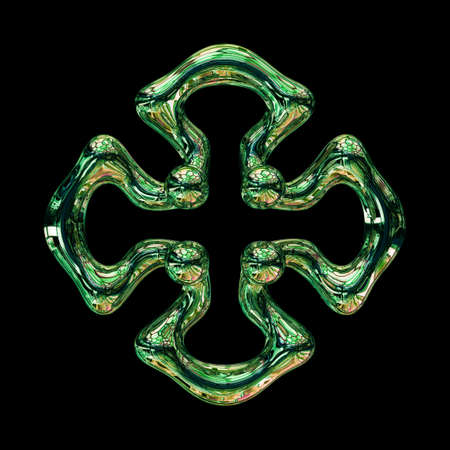 Abstract Cross-Shaped Decorative Ornamentの写真素材