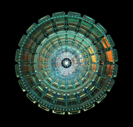 Sci-Fi Element Isolated On Black Background. Futuristic Concept Designの写真素材