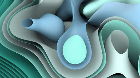 Abstract Flowing Soft Curved Lines Background