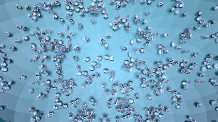 Diamonds Spread Out On Light Blue Geometric Background