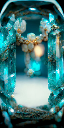 Clear Aquamarine Stone. Beautiful Jewelry Backgroundの素材