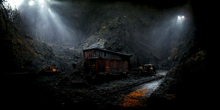 View of a Surface Level Coal Mineの素材