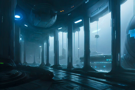 Space Station Futuristic Interiorの素材