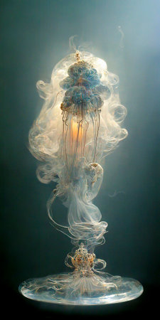 Glowing Bioluminescent Jellyfishの素材