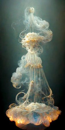 Glowing Bioluminescent Jellyfishの素材
