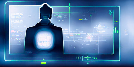 Digital Background Depicting Innovative Technologies in Security Systems, Data Protection Internet Technologiesの素材