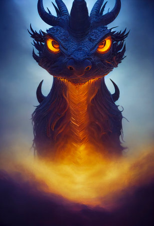 Baby Dragon with Glowing Eyesの素材