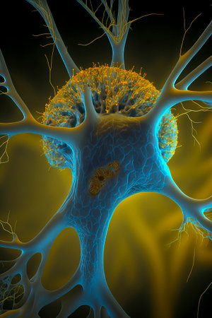 Demyelination or Myelin Damage and the Loss of Nerve Sheath Related to Neurodegenerative Diseases like Alzheimerの素材