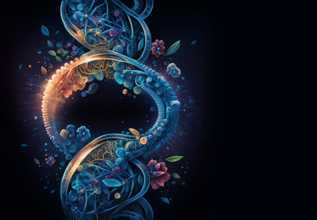 Concept Art DNA Helix with Copy Spaceの素材