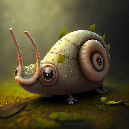Concept Art Cute Fantasy Snailの素材