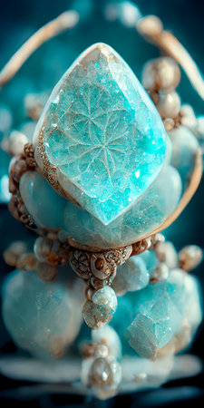 Radiant Sky-Blue Larimar Stones Backgroundの素材