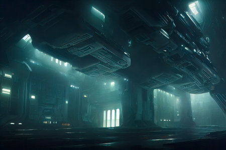 Space Station Futuristic Interiorの素材